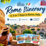 Rome Itinerary: 3, 5 or 7 Days in Rome, Italy 3 Rome itinerary for 3, 5 or 7 days featuring the Colosseum and Vatican City