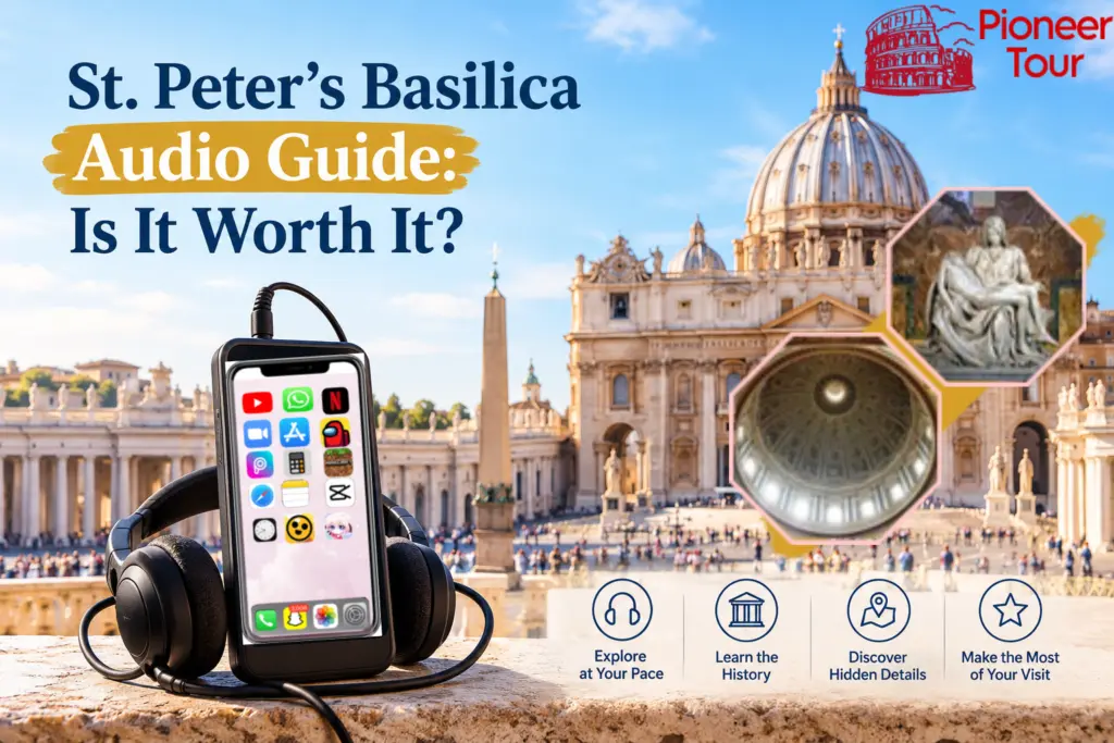St Peter’s Basilica Audio Guide: Is It Worth It? 1 St Peter’s Basilica audio guide with headphones in Rome